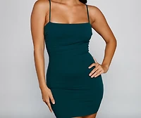 Play It Cool Crepe Mini Dress
