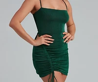 Steal The Show Ruched Mini Dress