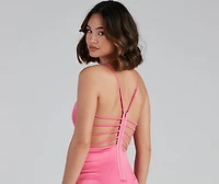 Caged Back Beauty Silk Mini Dress