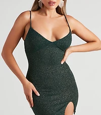 Tonight's Look Glitter Mini Dress