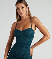 Keep It Glitzy Glitter Knit Mini Dress