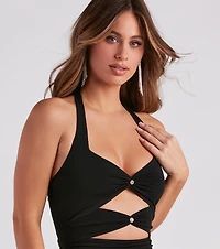 Trendy Glam Cutout Bodycon Mini Dress