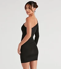 Make The Cut One-Shoulder Mini Dress