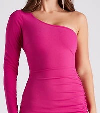 Totally Chic One-Shoulder Mini Dress