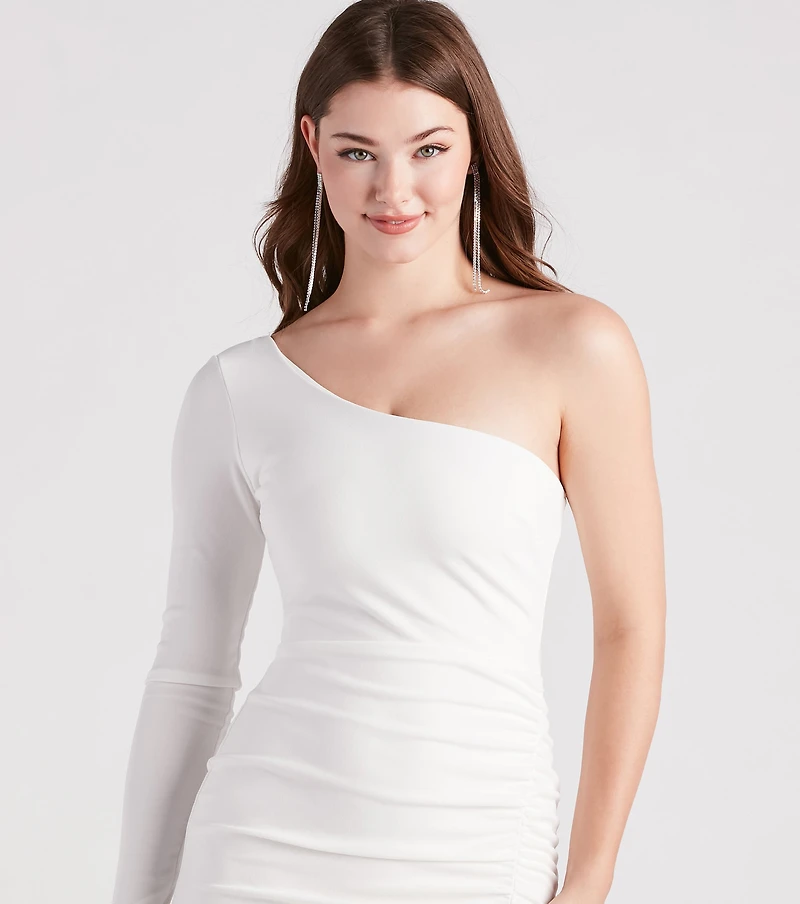 Totally Chic One-Shoulder Mini Dress