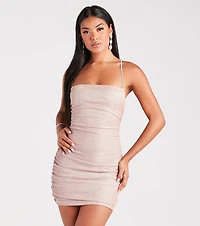 Disco Ball Glitter Knit Mini Dress