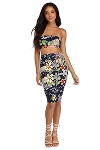 Tropical Island Escape Tube Top