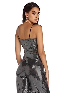 Disco Lights Cropped Tank Top