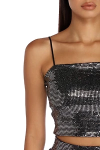 Disco Lights Cropped Tank Top