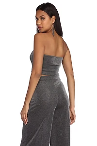 All About The Sparkle Cropped Tube Top