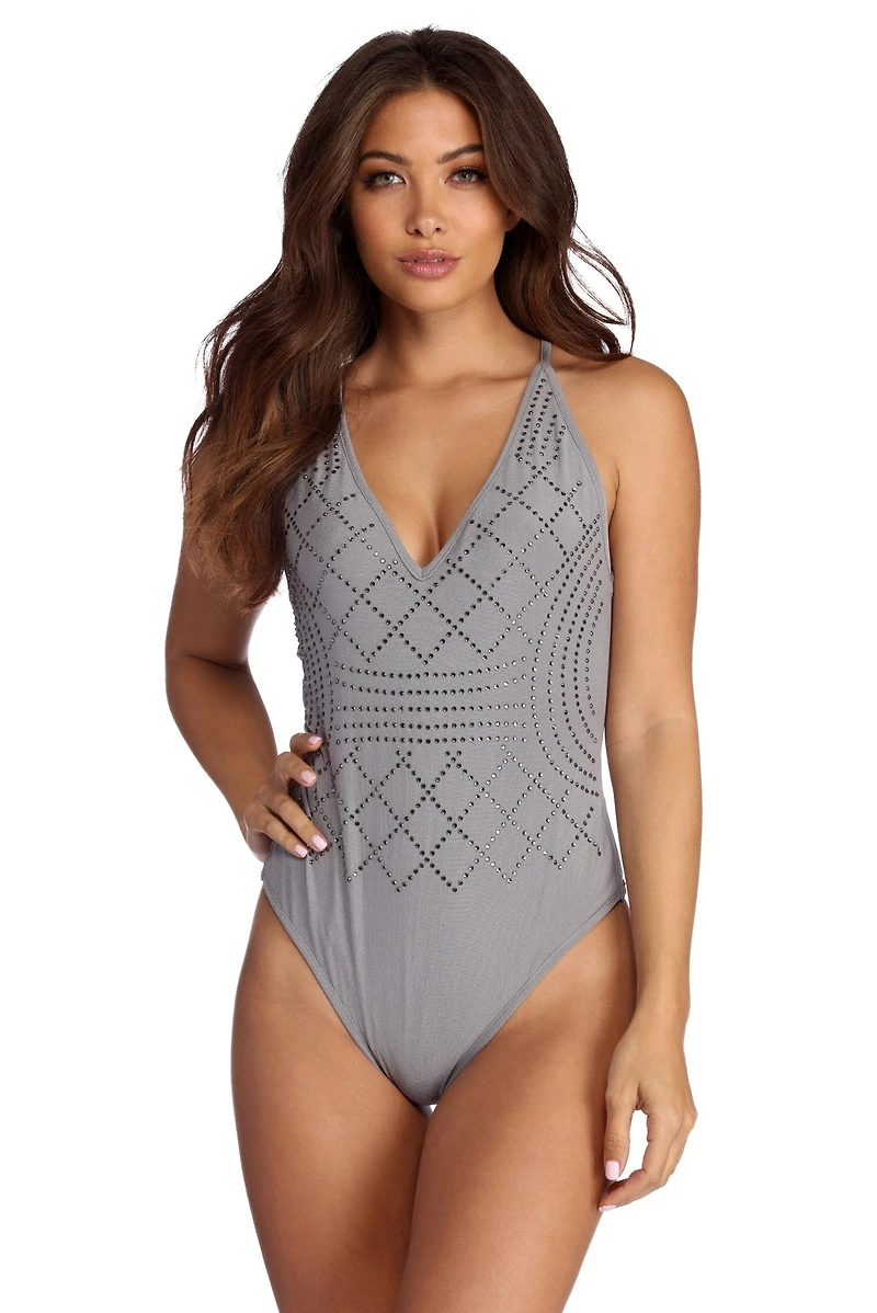 Flames Of Love Heat Stone Bodysuit