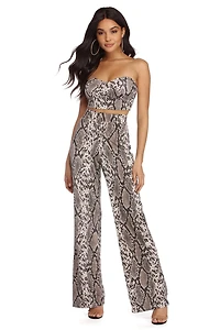 Oh Crop! Snake Print Top