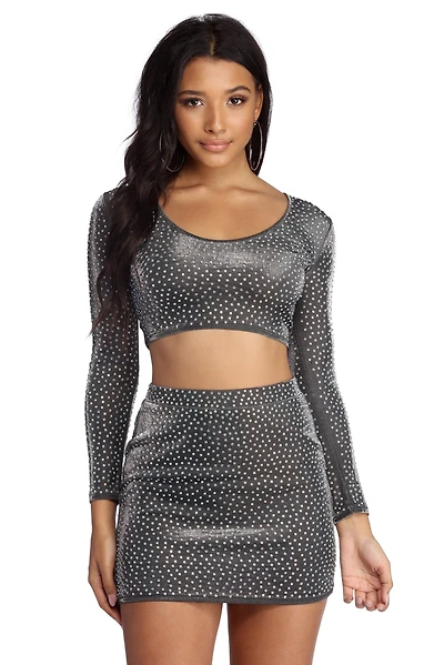 Spark A Convo Heat Stone Crop Top