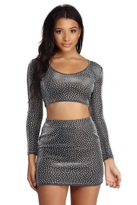Spark A Convo Heat Stone Crop Top