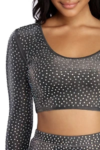 Spark A Convo Heat Stone Crop Top
