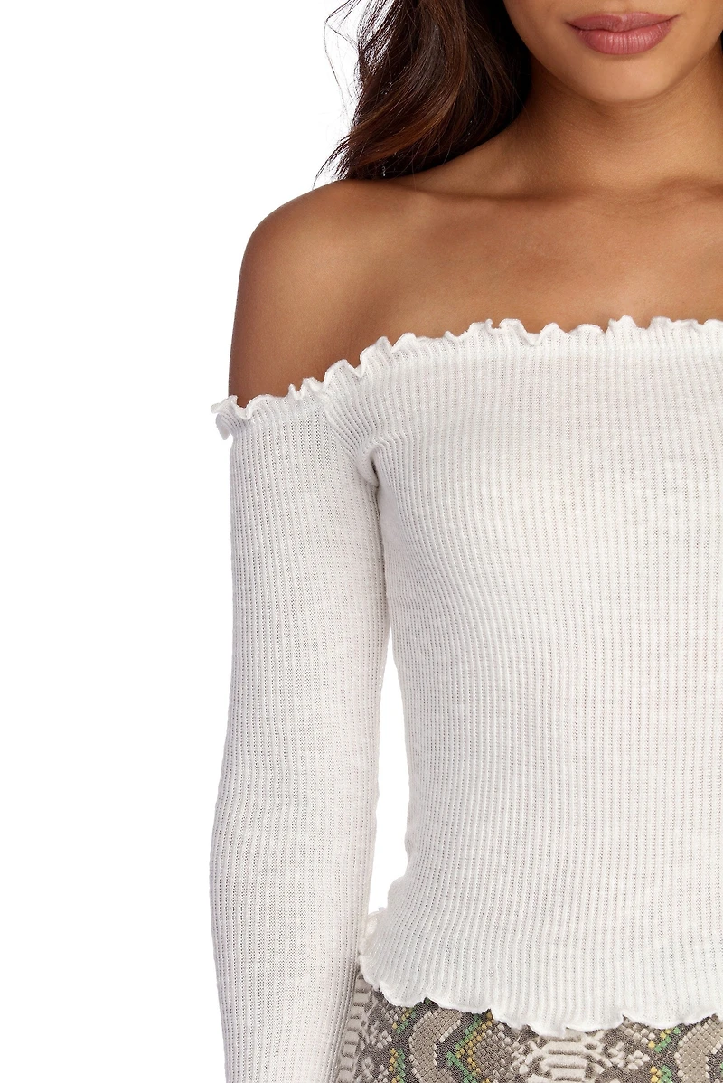 Up My Frills Knit Top