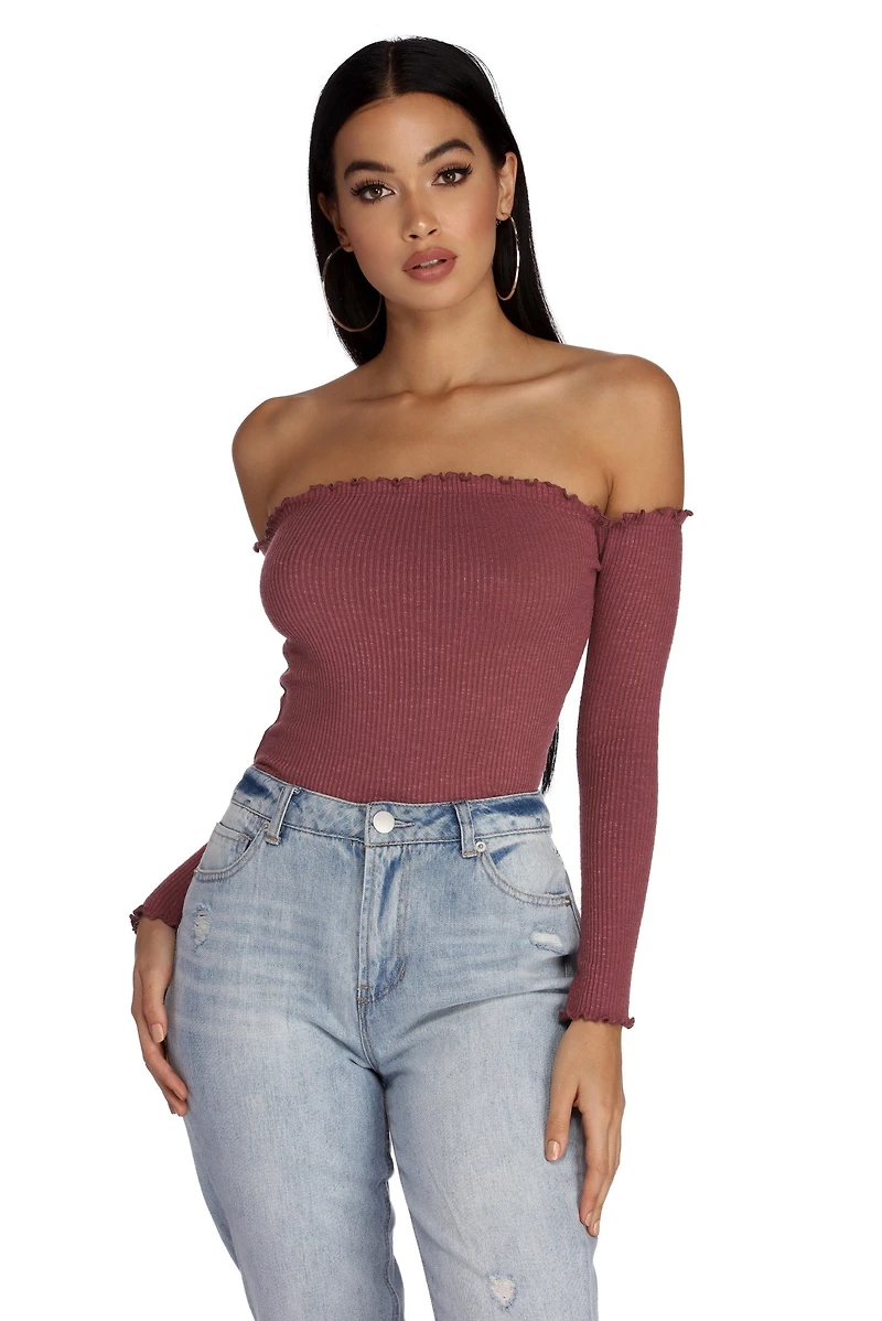 Up My Frills Knit Top