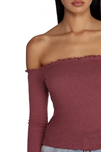 Up My Frills Knit Top