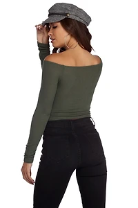 Cross It Off Knit Crop Top
