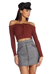 Knit So Simple Crop Top