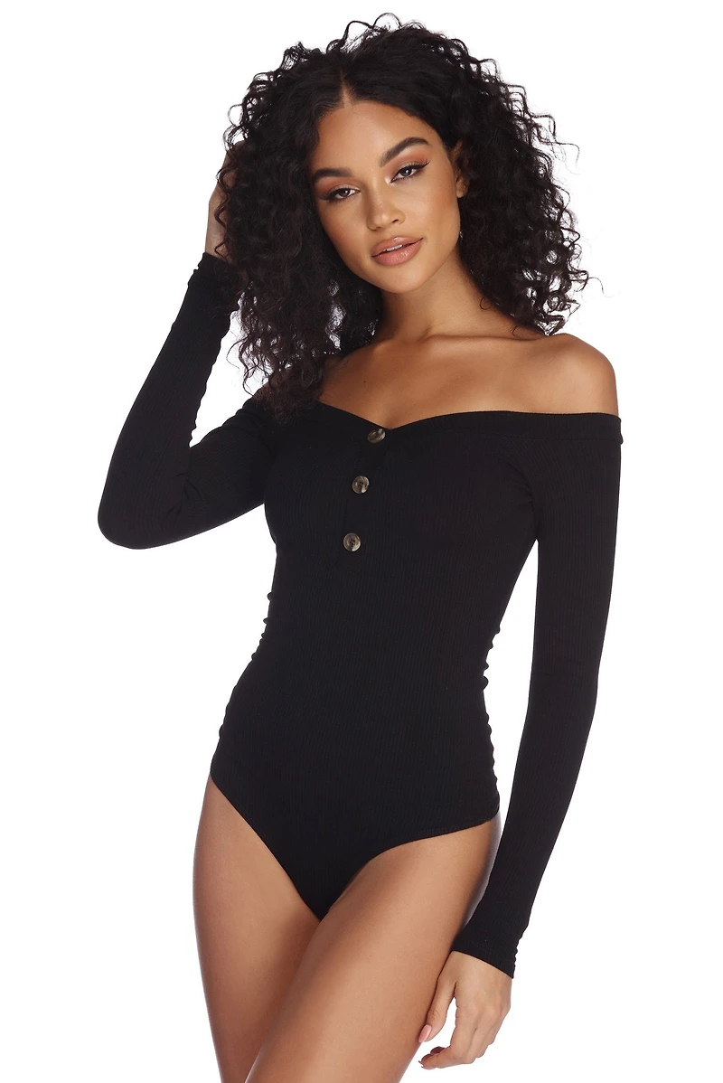 Always Button Knit Bodysuit