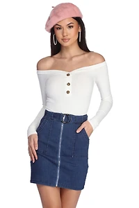 Always Button Knit Bodysuit