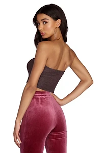 Midnight Glow Cropped Tube Top