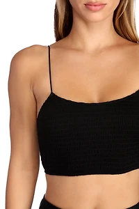 Hits The Smock Crop Top
