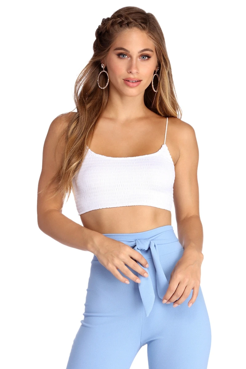 Hits The Smock Crop Top