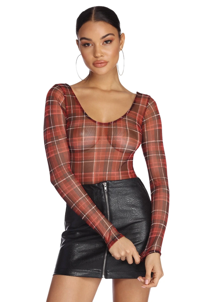 Plaid And Simple Bodysuit