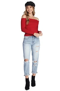 Up My Frills Knit Top