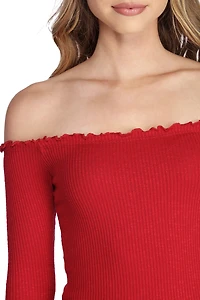 Up My Frills Knit Top
