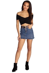 Sweet Thing Ruched Crop Top