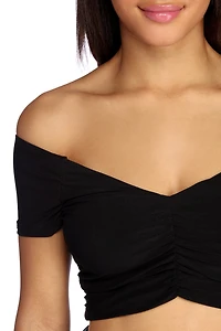 Sweet Thing Ruched Crop Top