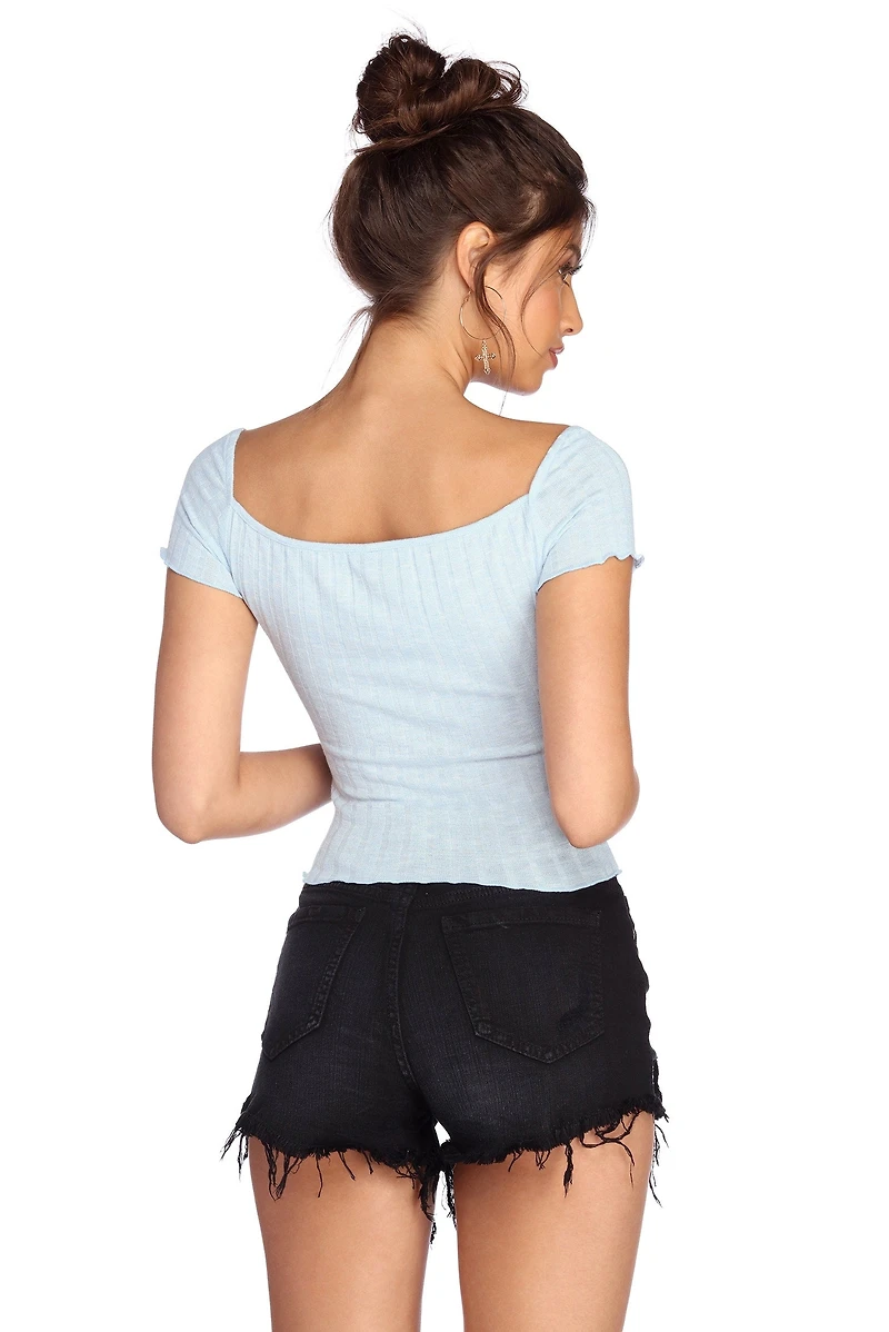 Get The Full Scoop Ribbed Top