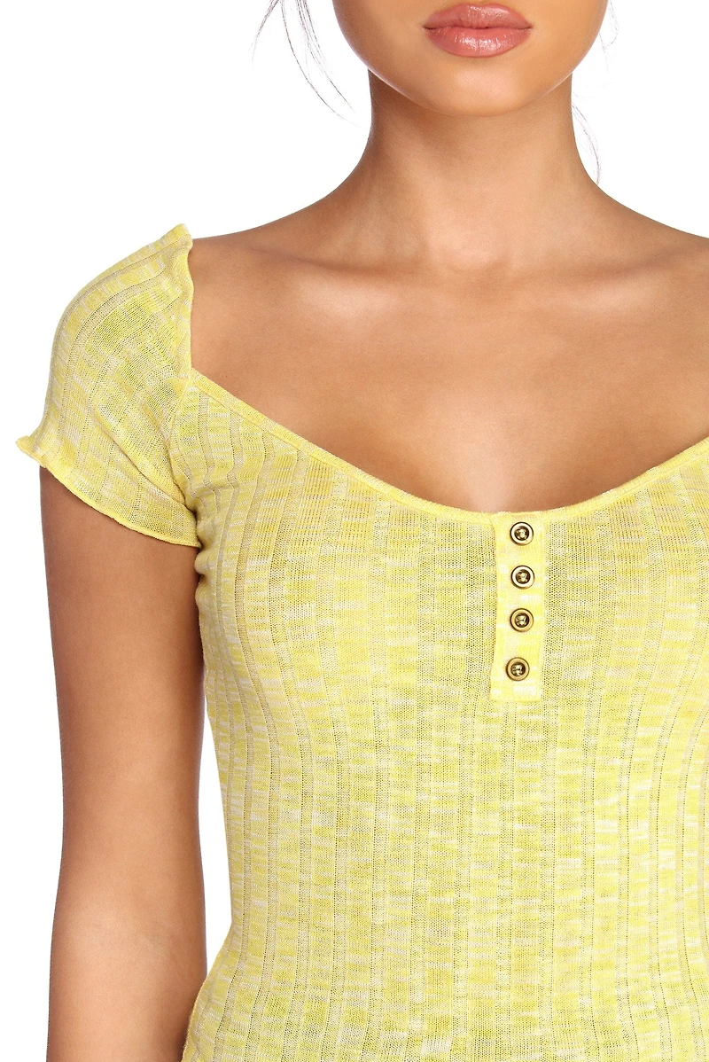 Get The Full Scoop Ribbed Top
