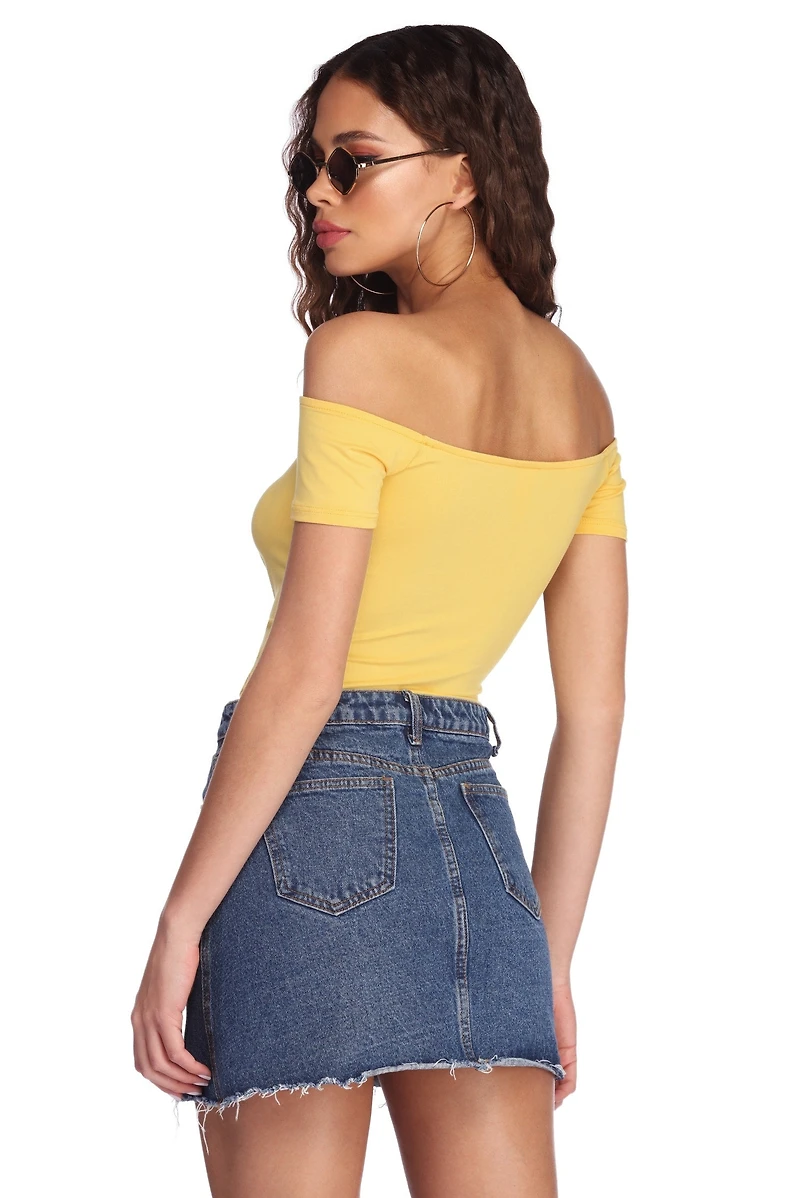 Knot Over You Off Shoulder Crop Top