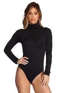 For Your Comfort Mock Neck Bodysuit