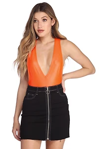 Vivid Nights Plunging Bodysuit