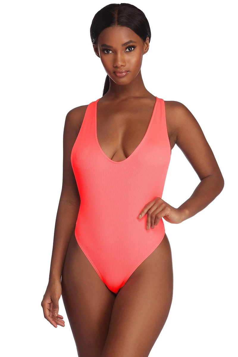 Plunge Into Neon Bodysuit