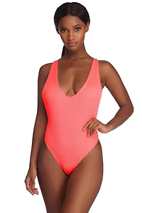 Plunge Into Neon Bodysuit