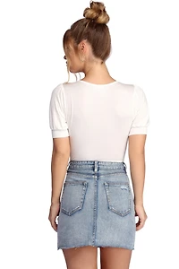 Puff Love Plunging Bodysuit