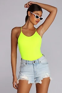 Crossed Out Ribbed Bodysuit