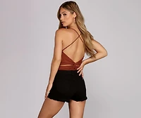 Twist Back Knit Bodysuit