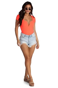 Owning It Ribbed Bodysuit