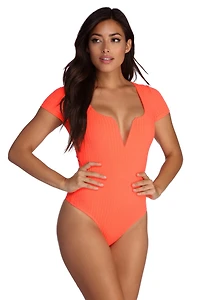 Owning It Ribbed Bodysuit