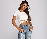 Trendy Twist Crop Top