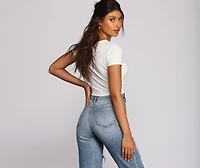 Trendy Twist Crop Top