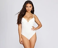 Wired Ribbed Knit Bodysuit