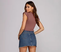 Flatter Me Ruffle-Sleeve Top